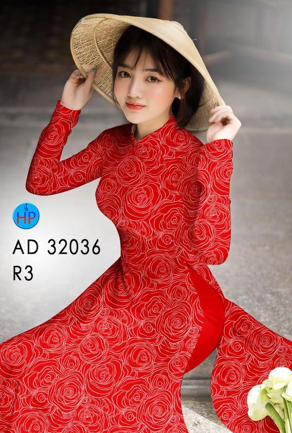 Vải Áo Dài Hoa Hồng AD 32036 31